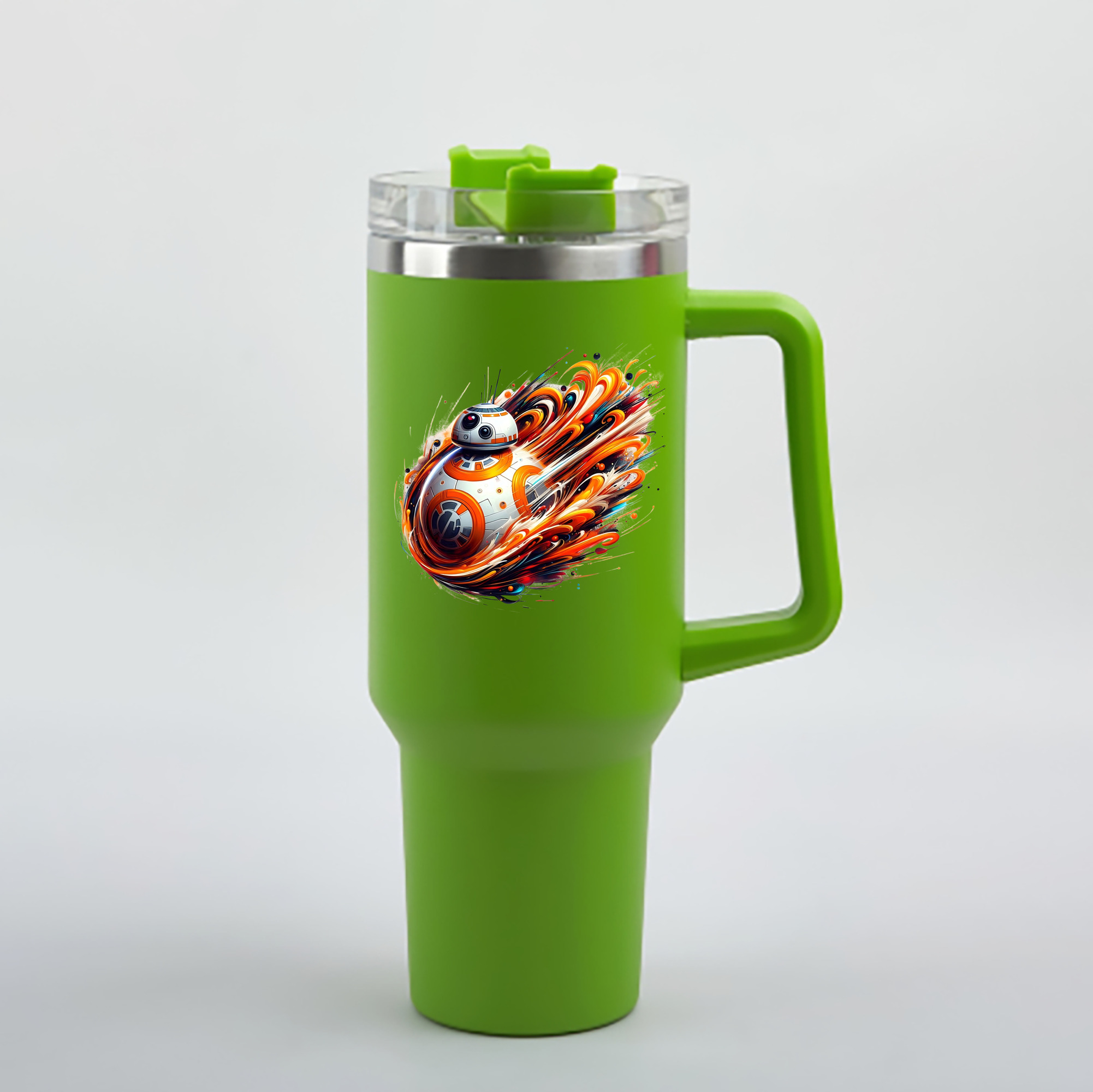（画像用） スター・ウォーズ Star Wars 1200mL車用タンブラー - クリスタルステッカー（プラスチックストロー付き）